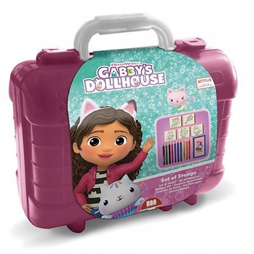 Pieczątki w walizce Zestaw podróżny Koci Domek Gabi Gabby's Dollhouse