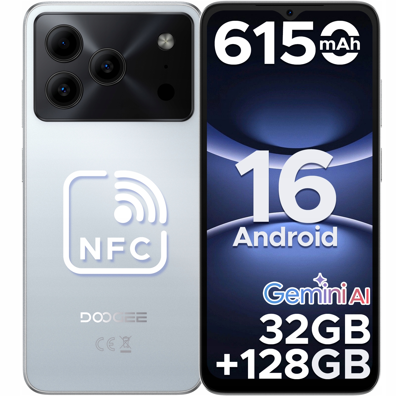 Smartfon DOOGEE Note56 Pro 4 GB / 128 GB 4G (LTE) biały