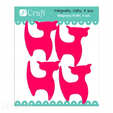

Magnesy Kotki Różowei 4 Szt Scrapbooking Lodówka