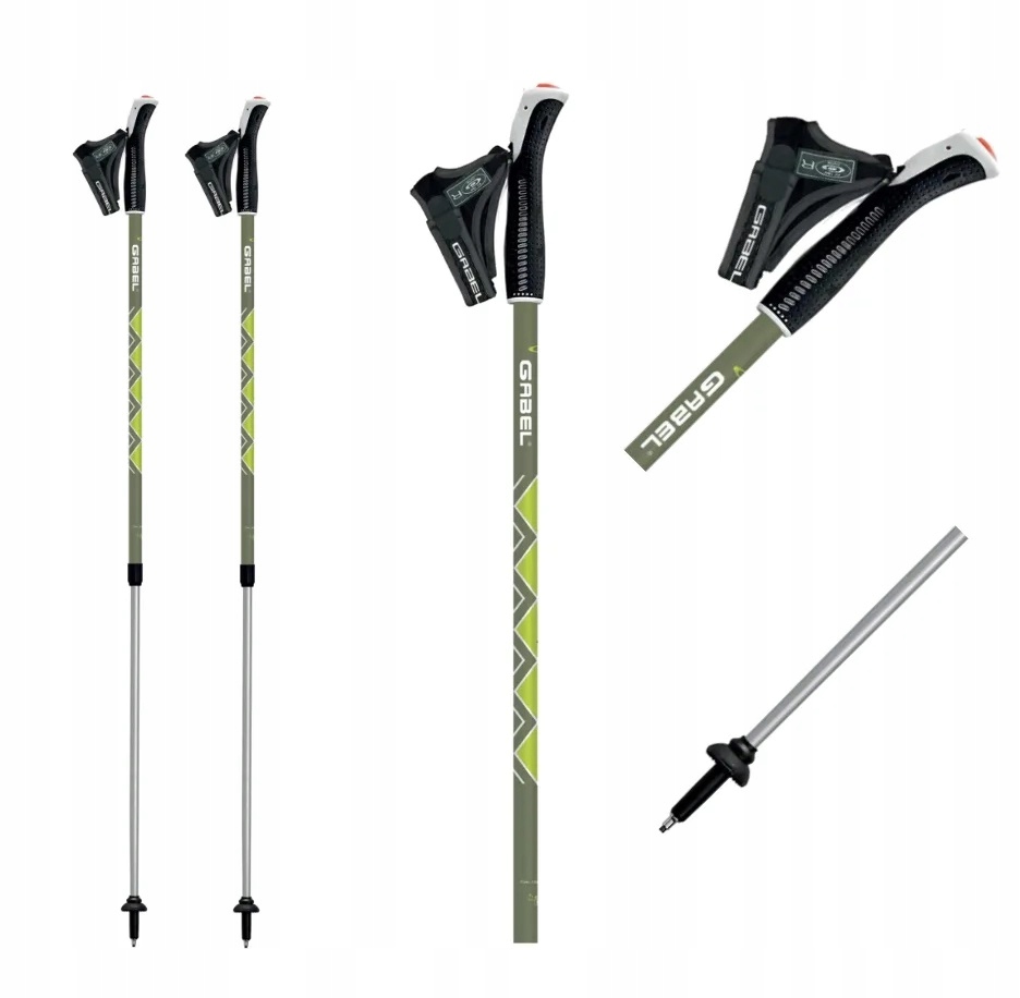 Kije Gabel Nordic Walking Ritmo green lime Teleskopowe 77-130cm