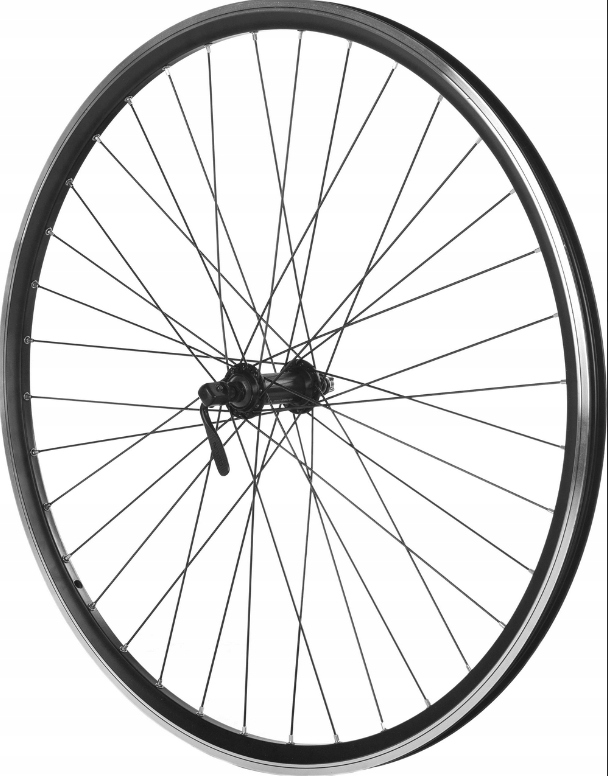 Přední kolo 28 palců přední kuželové černé Shimano Tx 500 V-brake