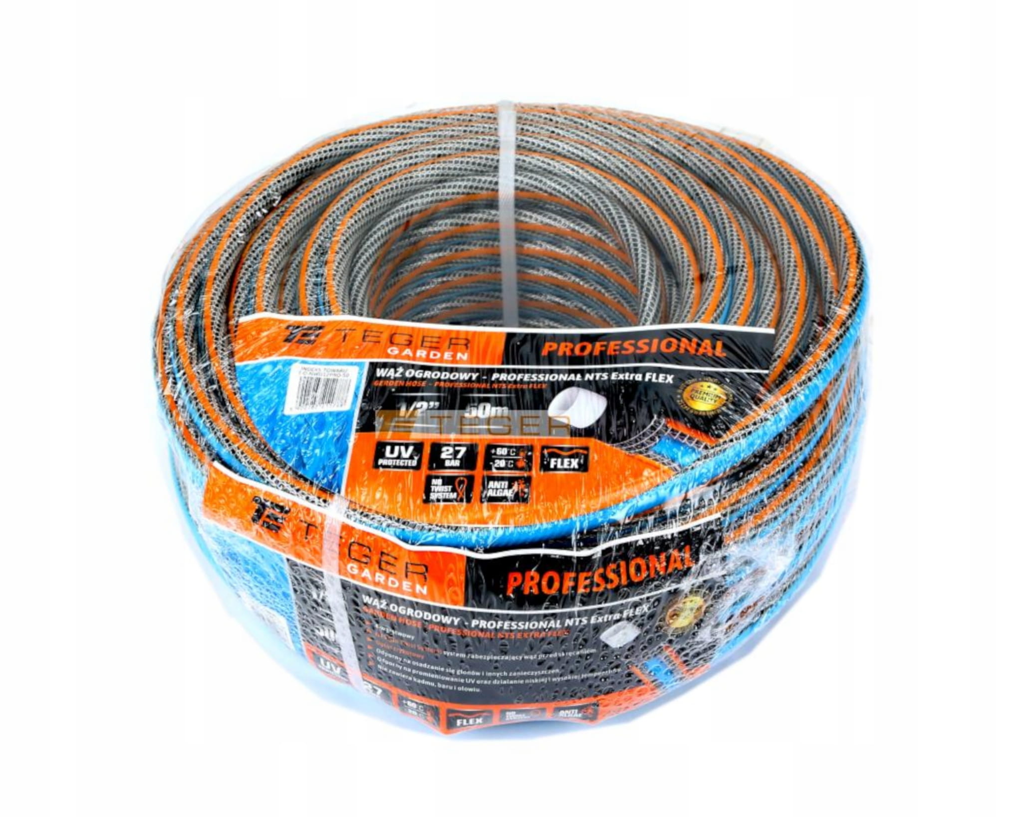 Záhradná hadica „professional- Extra Flex“ Fi 1/2" 50 m Teger T-O-NWO12PRO-50