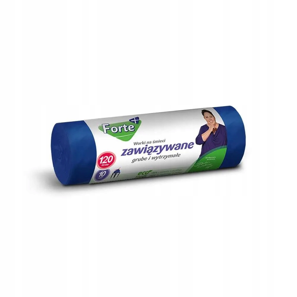 

Forte+ Worki na śmieci zawiązywane 120l Blue 10szt