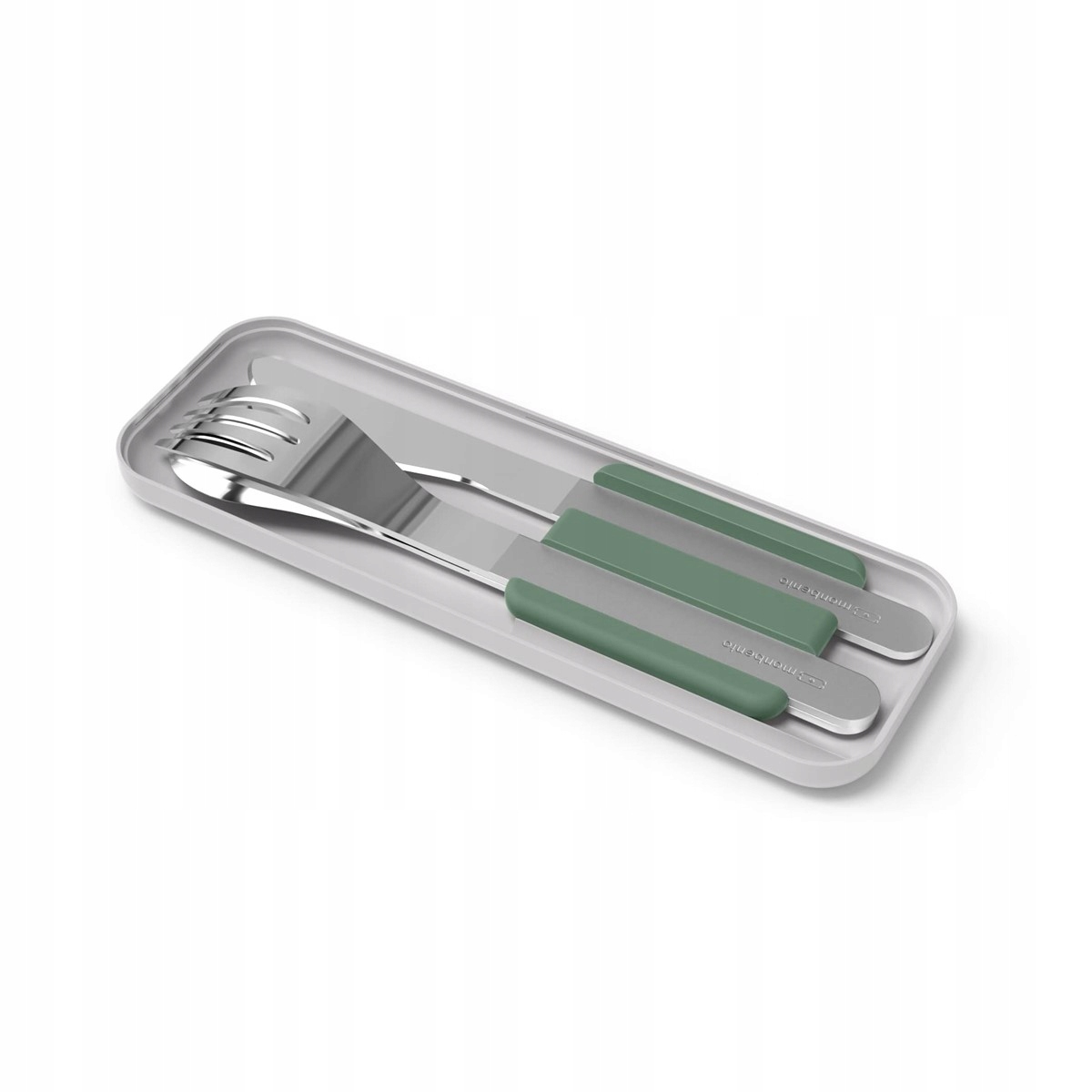 

Monbento Slim Box Zestaw Sztućców Natural Green