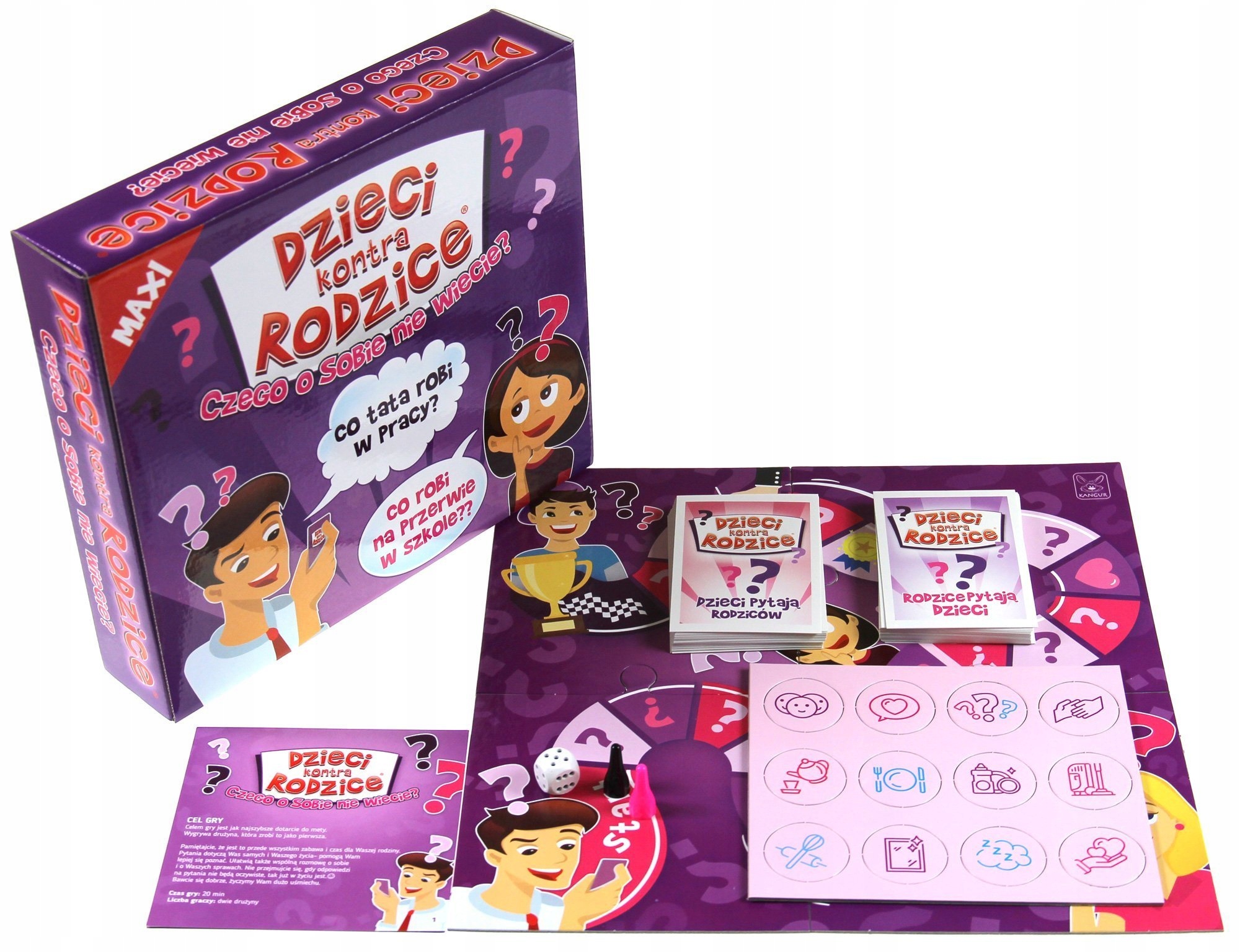Dzieci kontra Rodzice.Czego o sobie nie wiecie? Gra Planszowa Planszówka