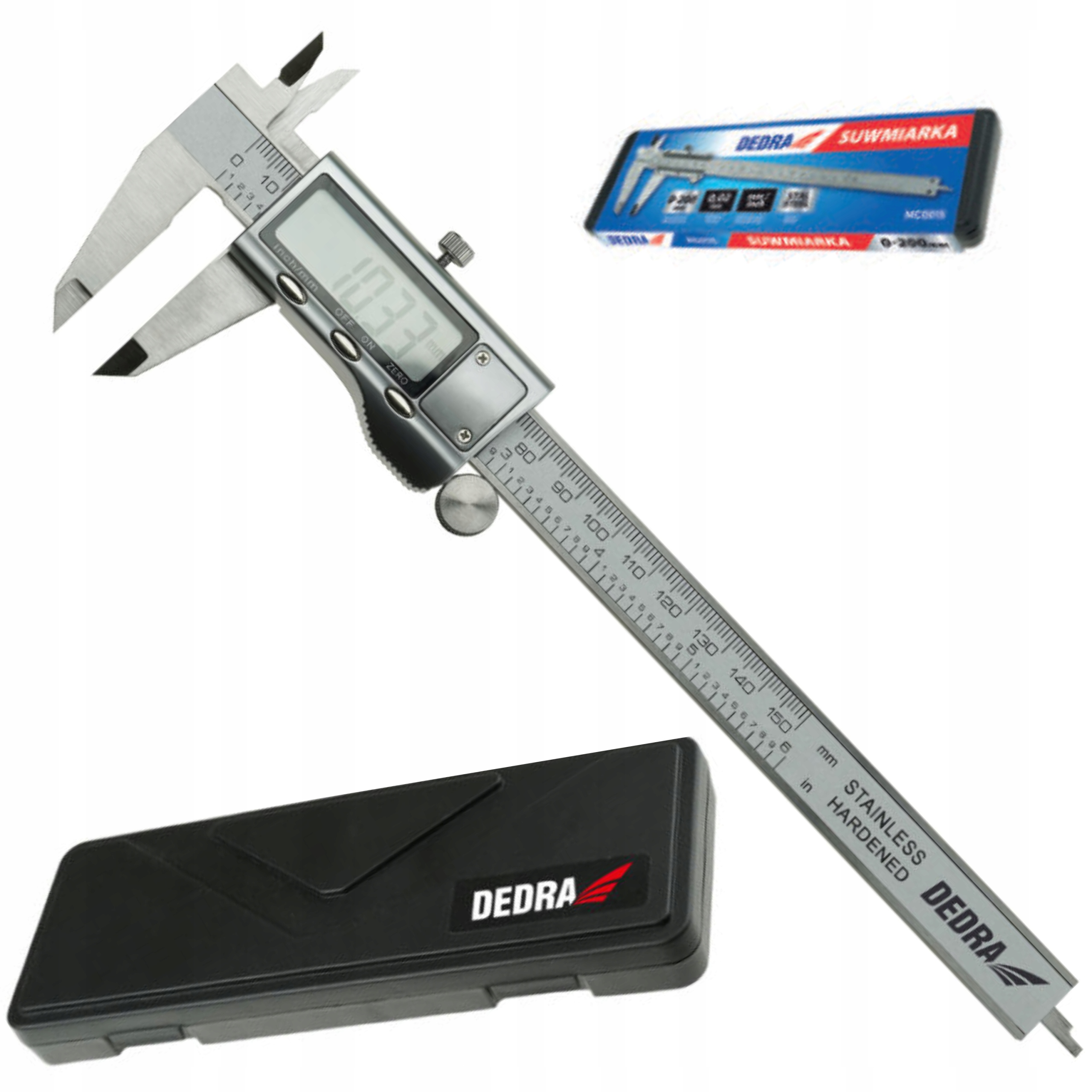 DEDRA SUWMIARKA CYFROWA 150MM MC0020 0.01 MM/M