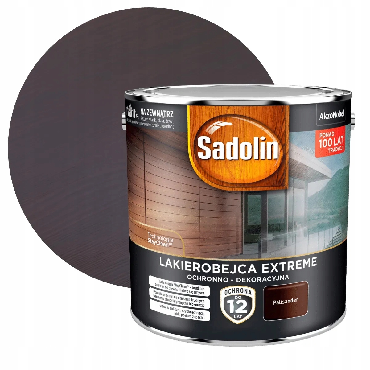 Sadolin Lakierobejca Do Drewna Extreme Palisander 2,5L