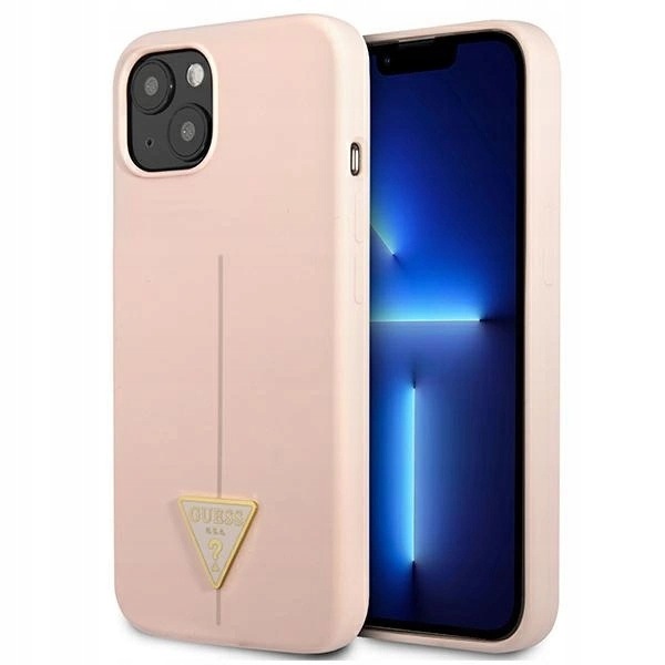 Etui Guess Silicone Triangle na iPhone 13 mini różowe