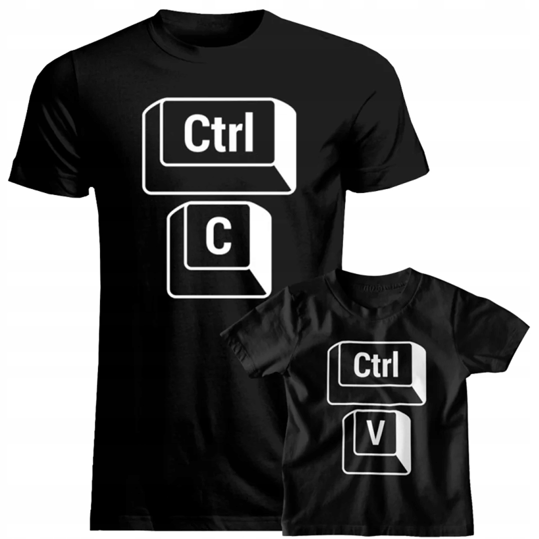 Komplet pro tatínka a syna Ctrl+C Ctrl+V dárek Trička
