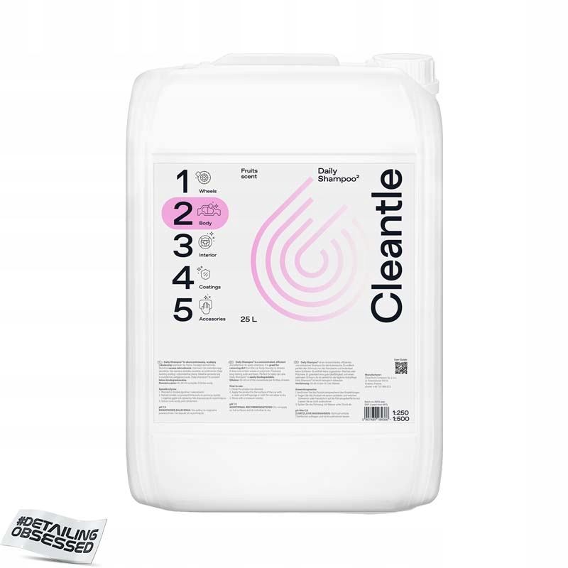 CLEANTLE Daily Shampoo Fruits шампунь для автомобиля 25л
