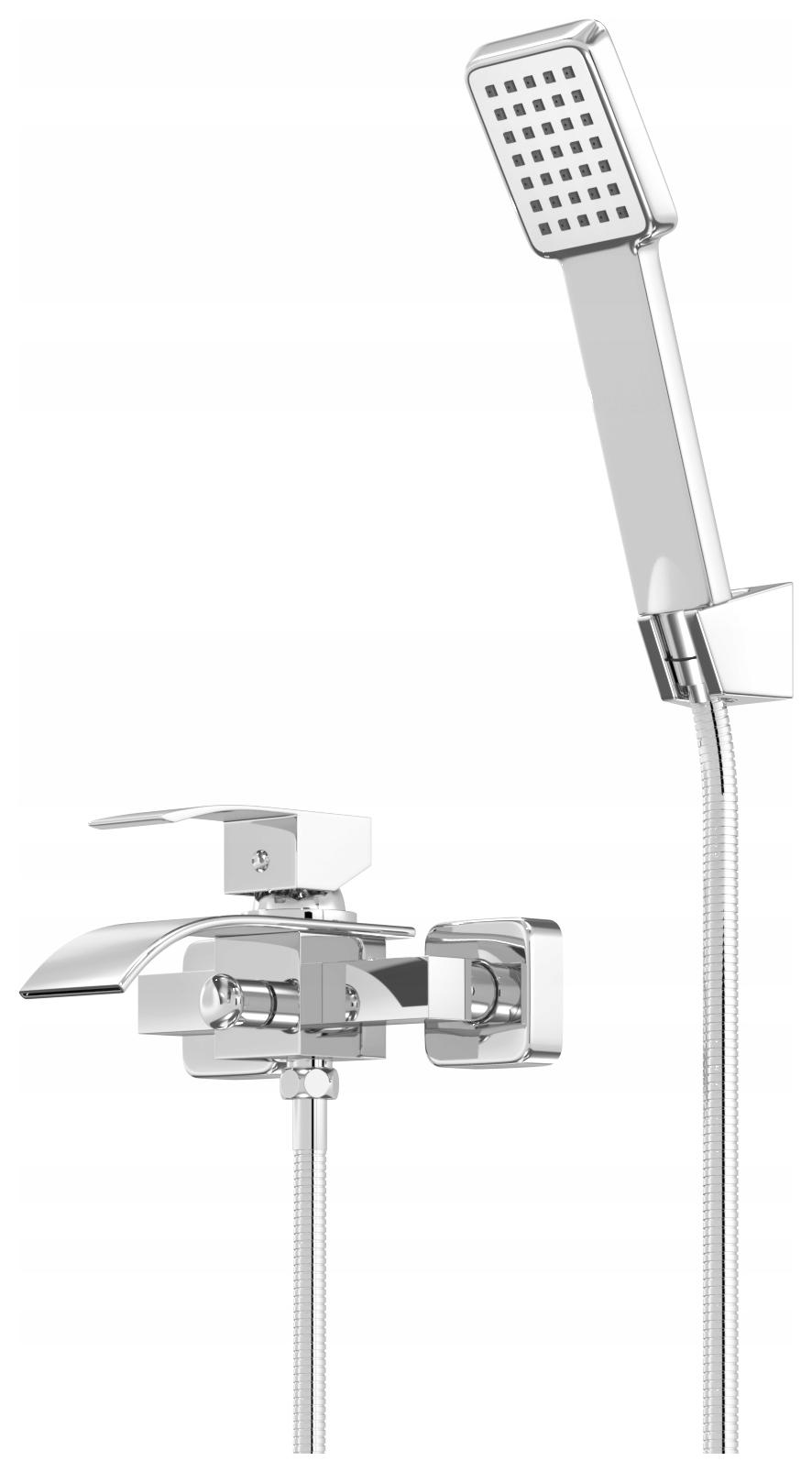 Vanová Baterie Vodopád Kaskáda Stříbrná Baterie Do Koupelny Chrom Elva