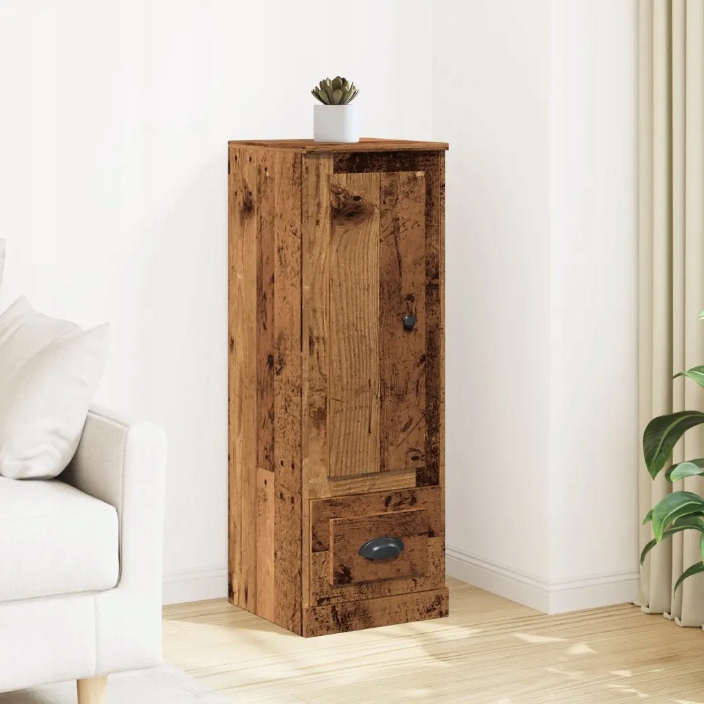 Skříň highboard old wood 36 x 35,5 x 103,5 kompozitní dřevo Hnědá 857145