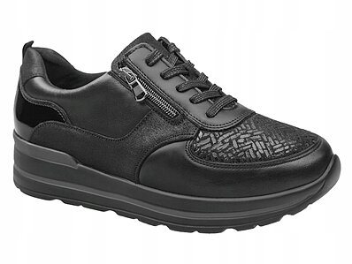 Półbuty Waldlaufer 807M01 r.41 (7) M Sarah-Soft Czarne Haluksy