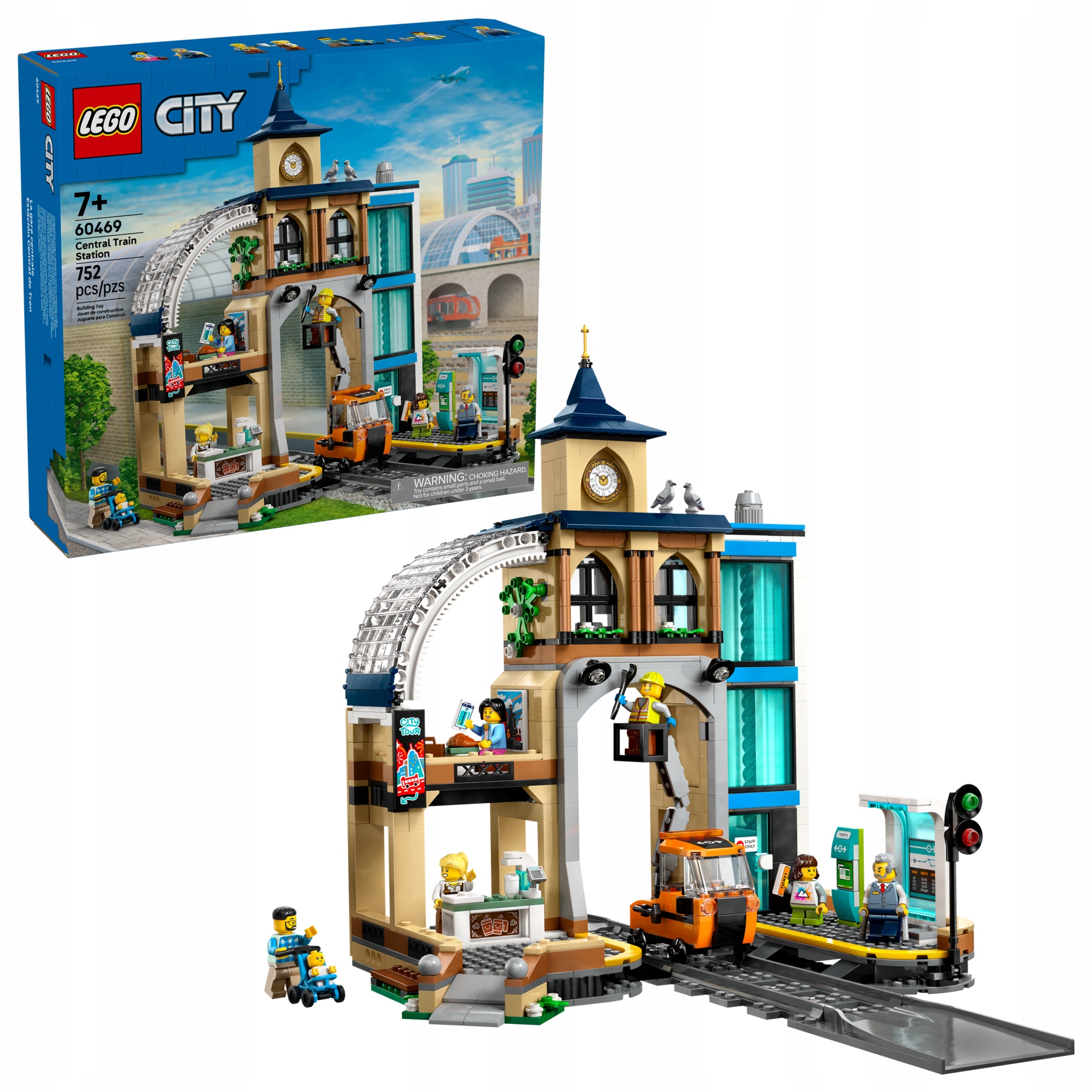 Lego City 60469 Centrální nádraží Stavebnice Vlak Stanice Dárek 7+