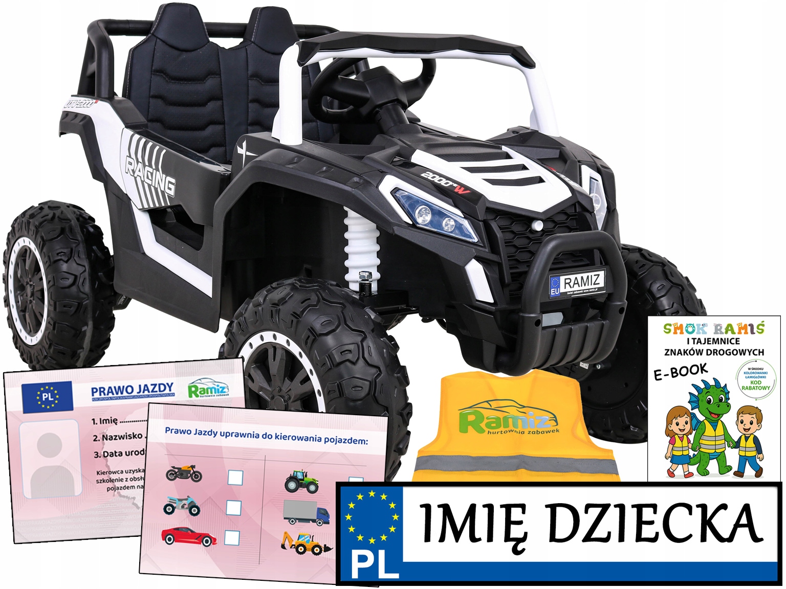 duży mocny pojazd elektryczny Buggy Utv 2000M Racing 4x4 auto na pilota
