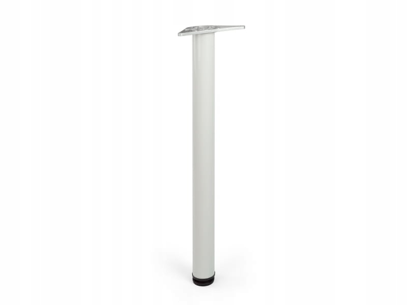 4x Moderní kulatá noha ke stolu H-110 cm, bílá barva, nastavitelný Set