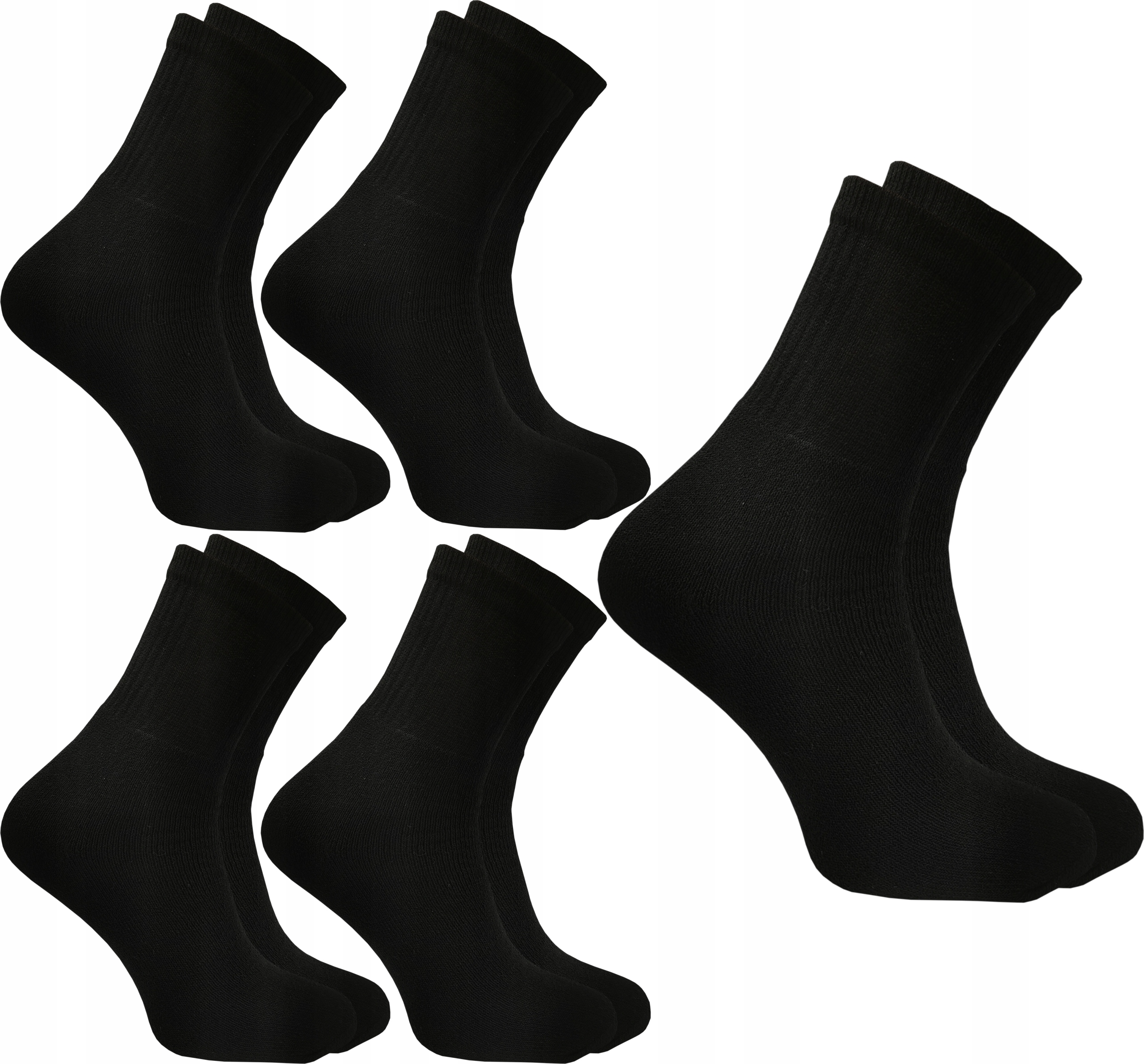

5x Skarpety frotte Polska czarne Grube frota 43-46