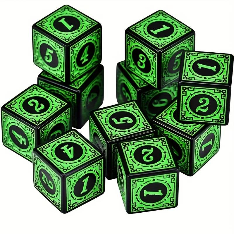 ZESTAW 25 KOSTEK K6 RPG KOŚĆ SZEŚCIOŚCIENNA ŚWIĄTYNIA ZIEMI 1,6 CM Liczba ścian 6