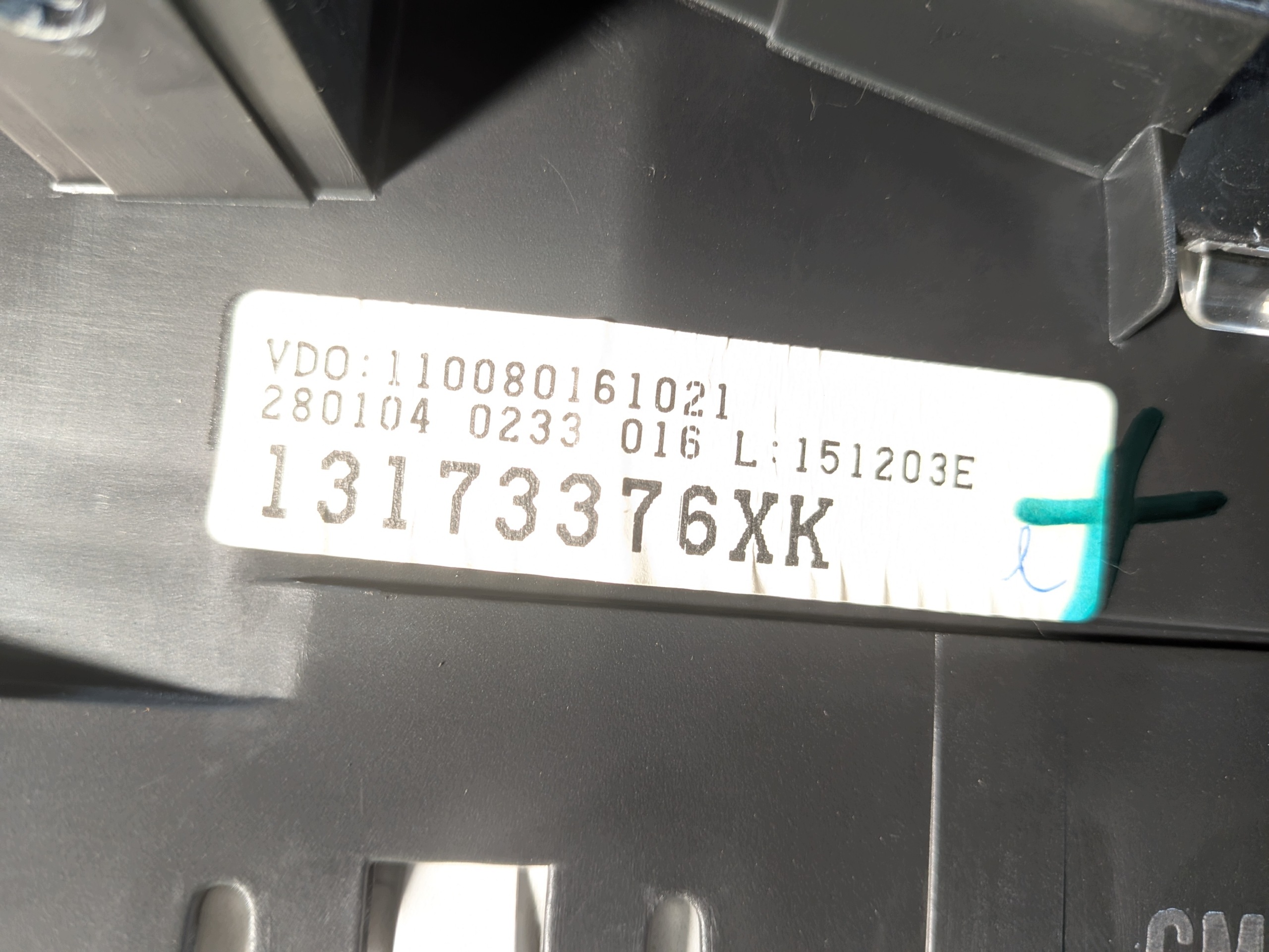 dials dials tachometer OE 13173376XK Opel Meriva A 03-10