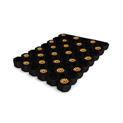 Ažurová stěračka Strong kartáčky žluté 100x150