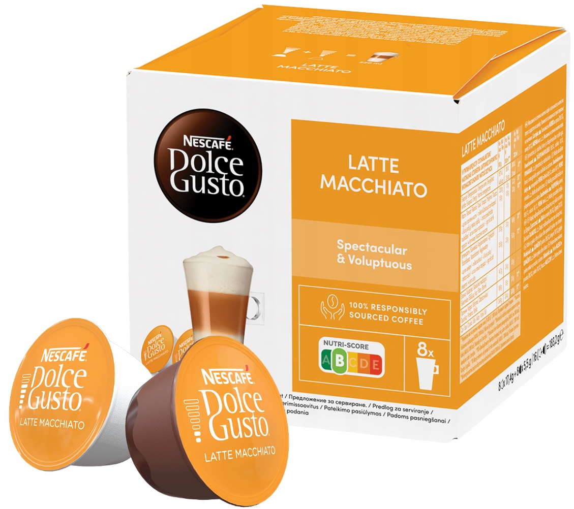 Levně Nescafe Dolce Gusto Latte Macchiato káva v kapslích do kávovaru 16 kapslí.