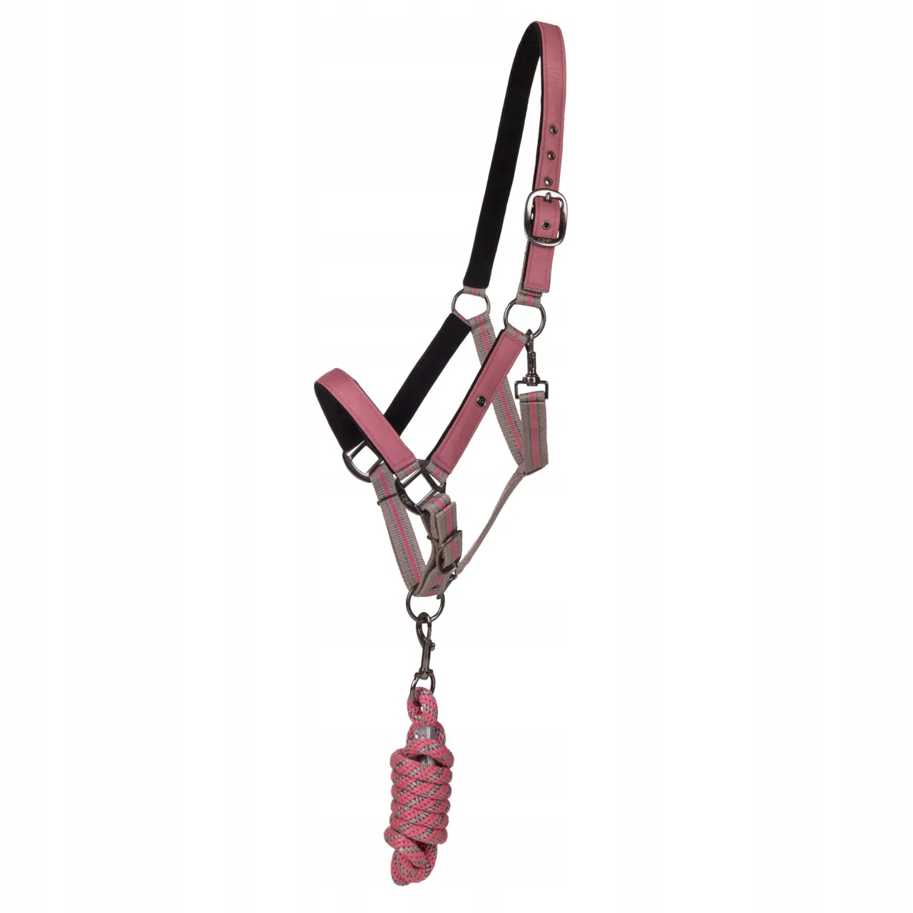 Kantar dla konia Kucyka z uwiązem Qhp Collection 25SS różowy Full