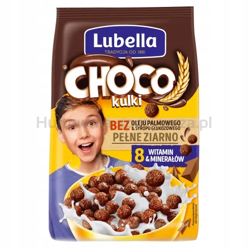 Lubella Mlékovky Choco Obilné kuličky s čokoládovou příchutí 500 g