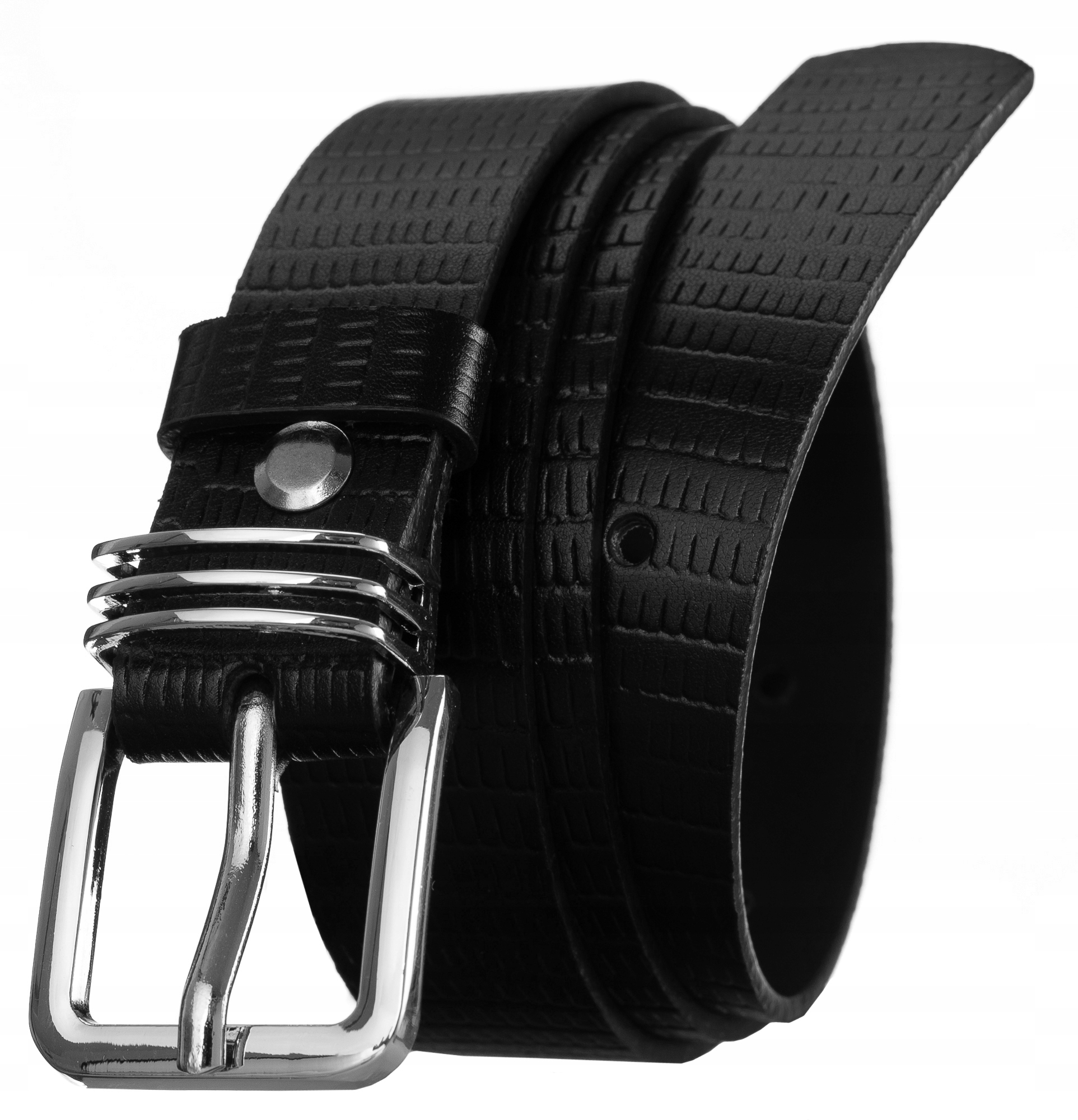 

Pasek motyw zwierzęcy wąż Rovicky damski czarny Hq