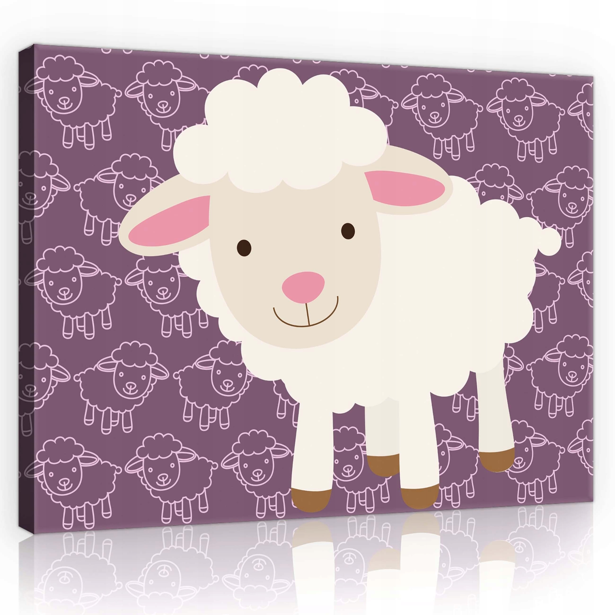 Obraz 80x60 Ovce animovaná pohádka veselý jednoduchý vzor jasné barvy umění pro