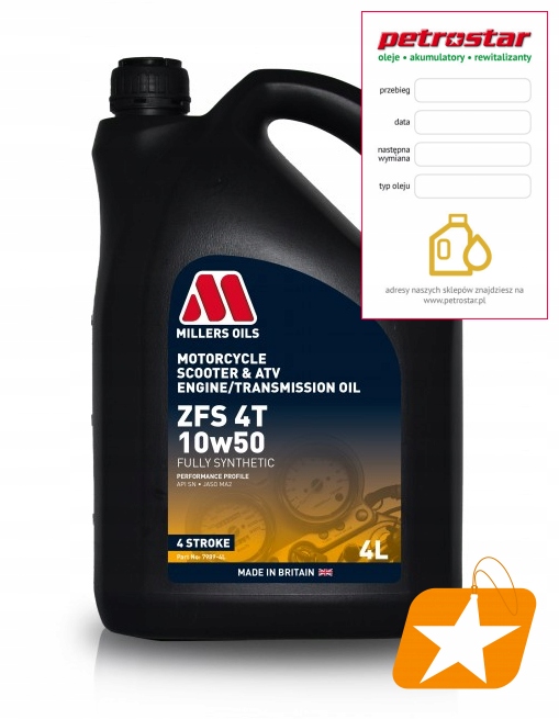 Millers Zfs 4T 10V50 100% Syntetický 4L