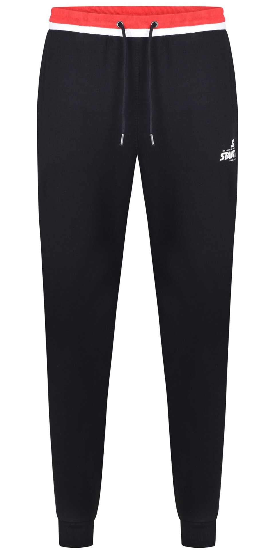 SPODNIE dresowe MĘSKIE STARTER - VEEGEA JOGPANT CSG00967 BLACK/RED