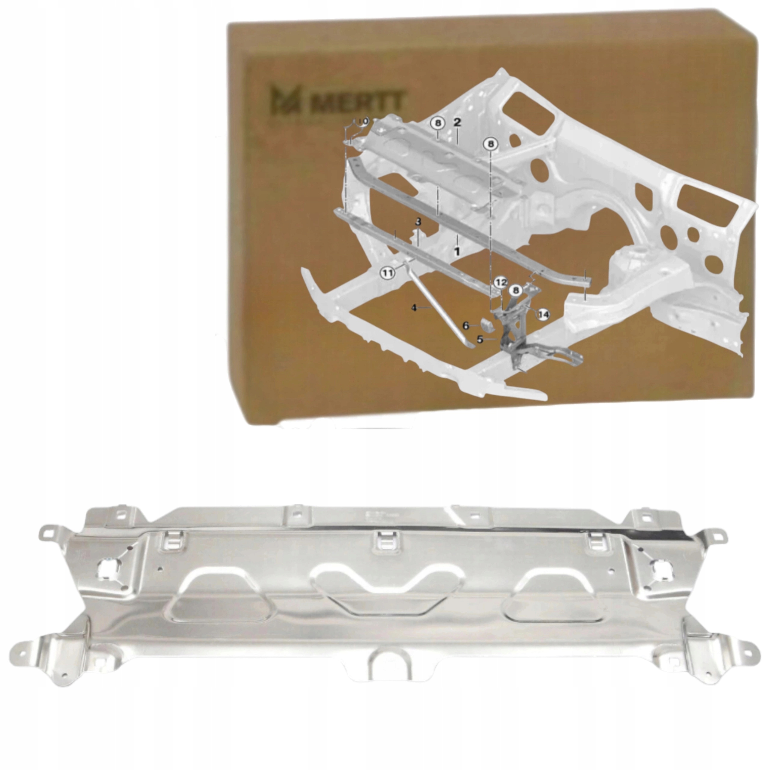 Čelní Vyztužení Předního Pásu Horní plech kryt stříbrný Bmw X3 G01 G02