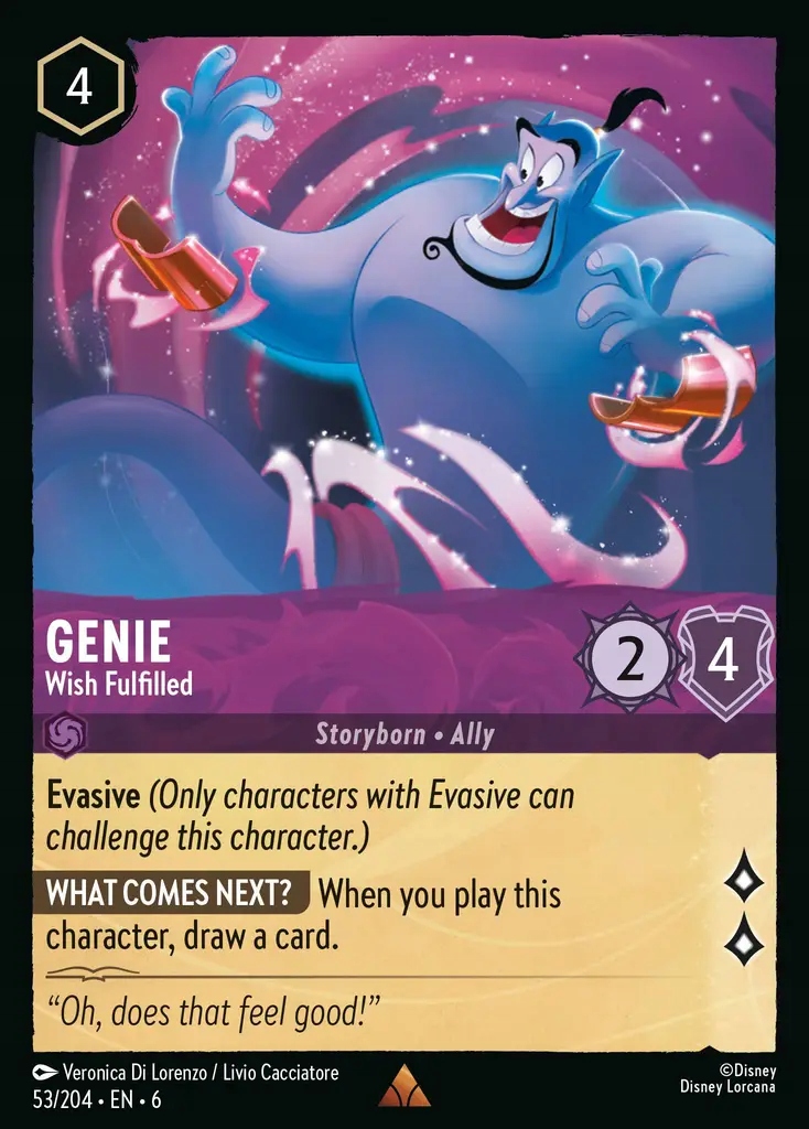 Disney Lorcana Genie Wish Fulfilled 6AZS #053
