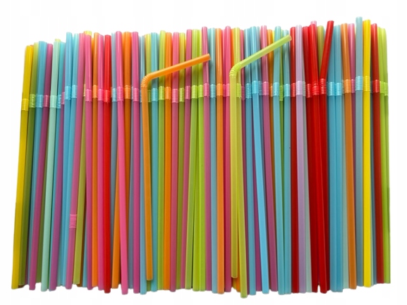 

Rurki plastikowe do napojów łamane słomki 1000szt