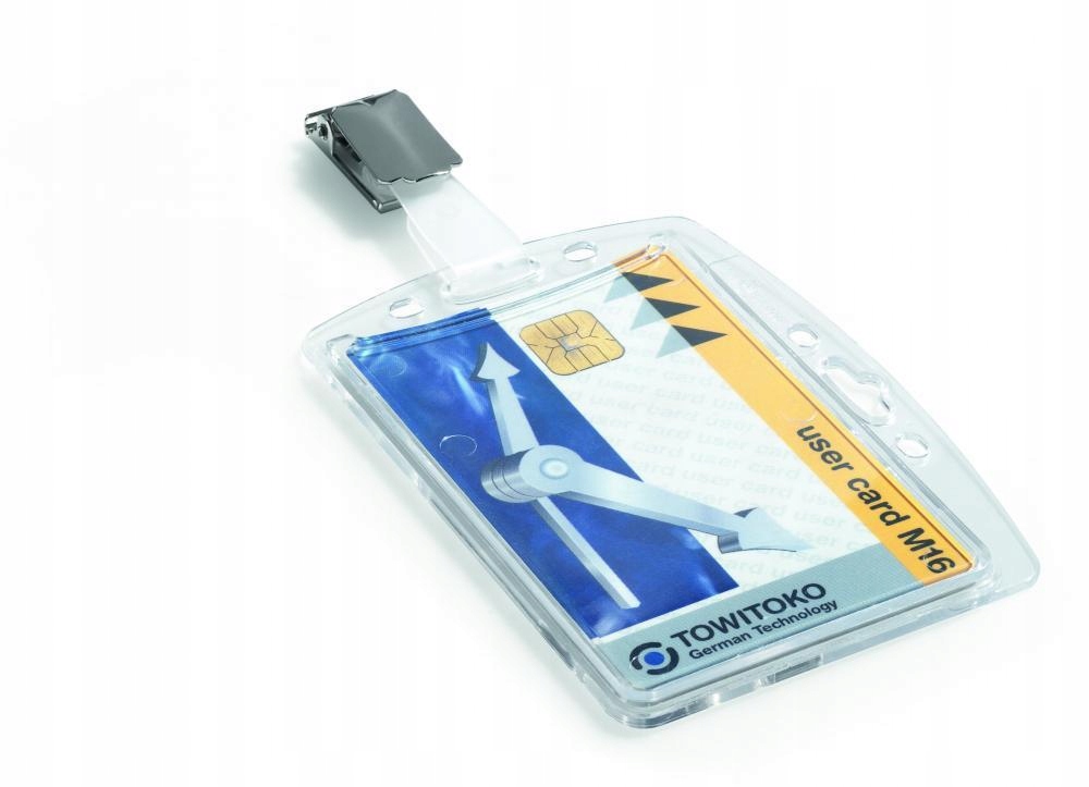 Etui na kartę identyfikator z klipem 85-54mm x12 Marka Durable