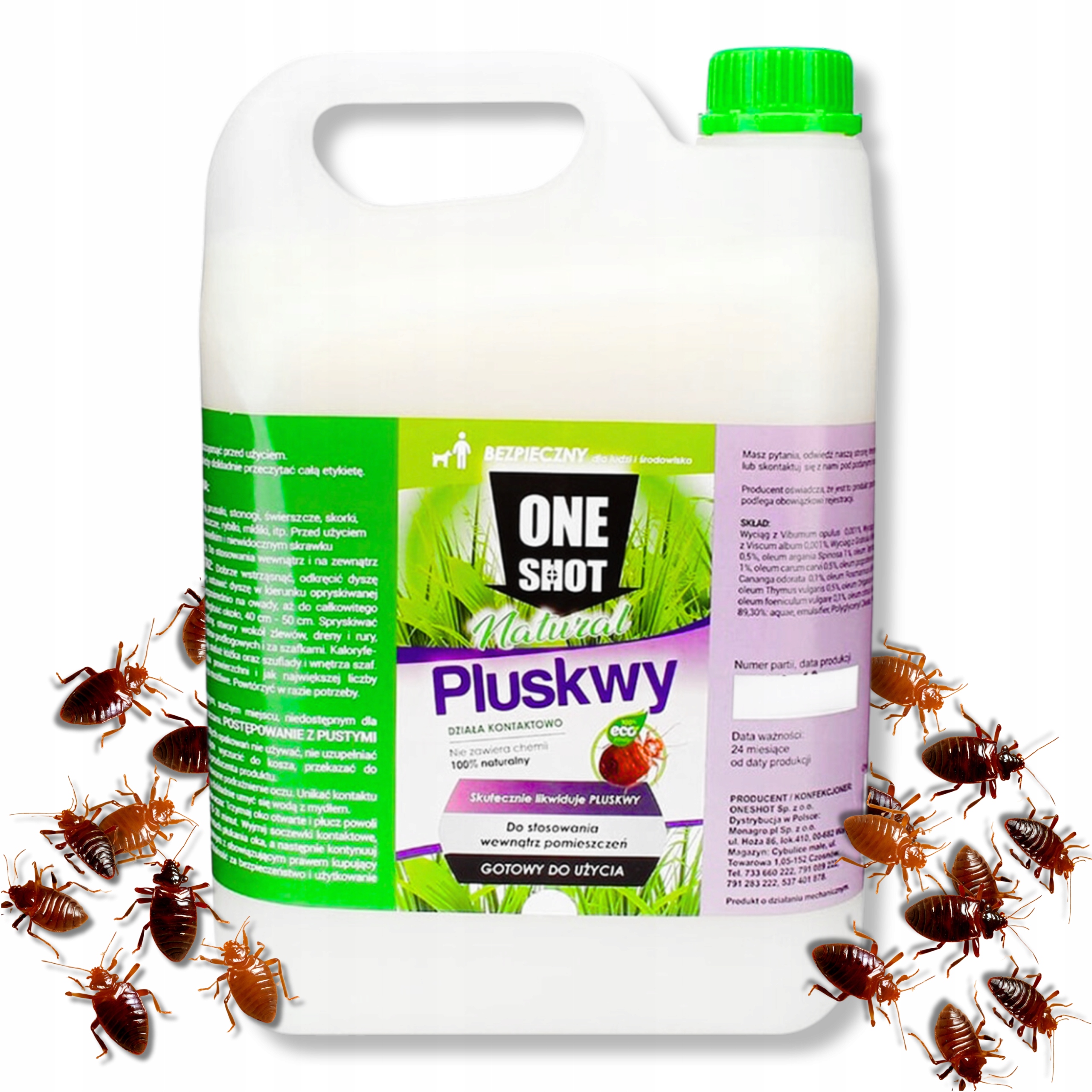 Środek Na Pluskwy Oprysk Na Pluskwy Preparat Na Pluskwy 5L Naturalny