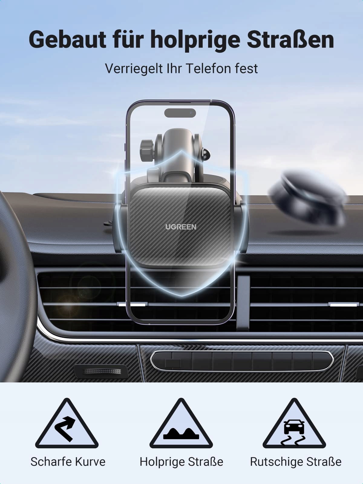 UGREEN Uchwyt na telefon komórkowy z przyssawką 360° — miniatura 5