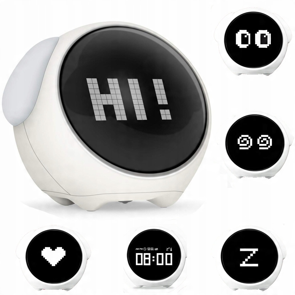 

Zegar Budzik Dla Dzieci Led Interaktywny Emoji