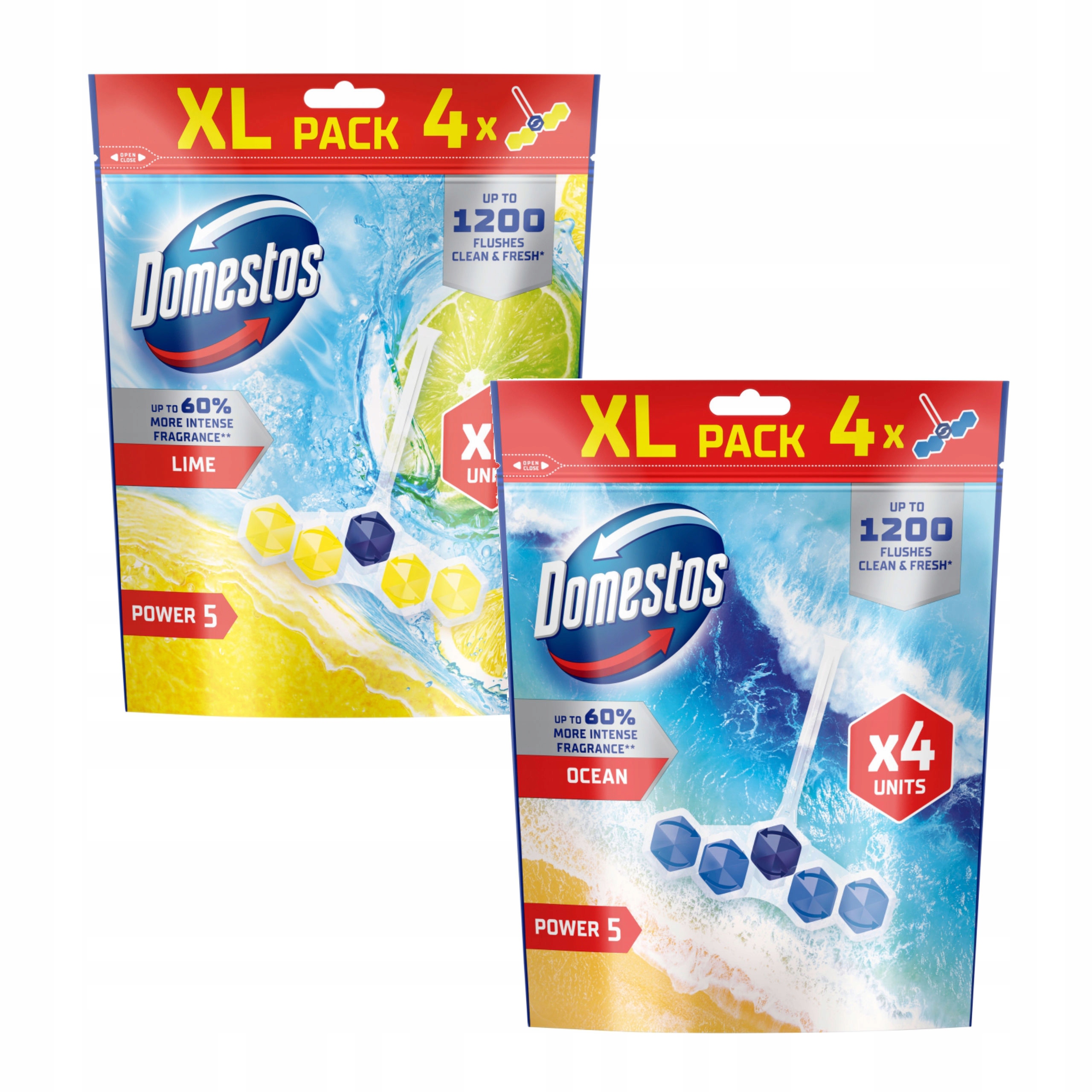 Levně Domestos Toaletní Kostka Wc Přívěsek Power P5 MIX 8x50g