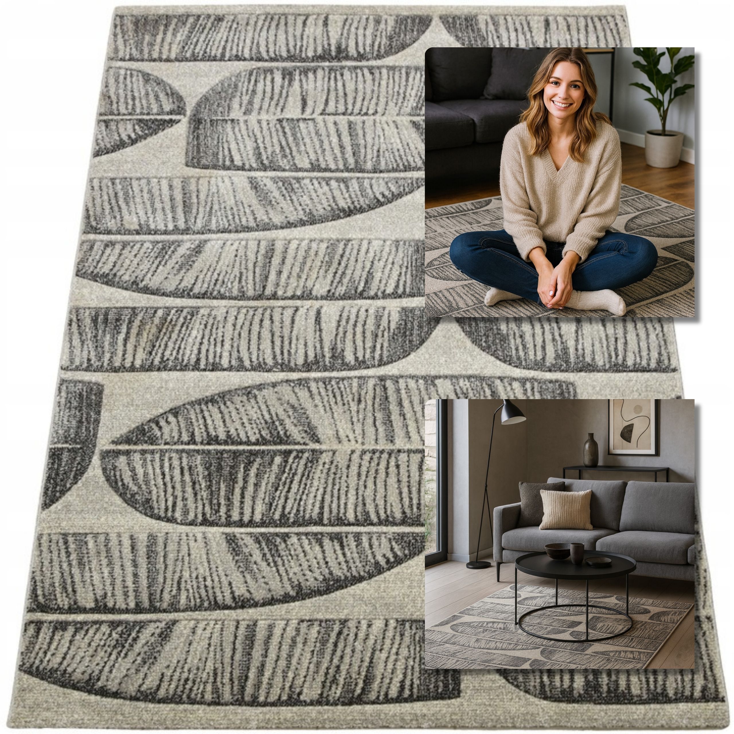 Moderní Koberec Šedý Koberec Do Obývacího Pokoje Romantic 13 mm 200x300