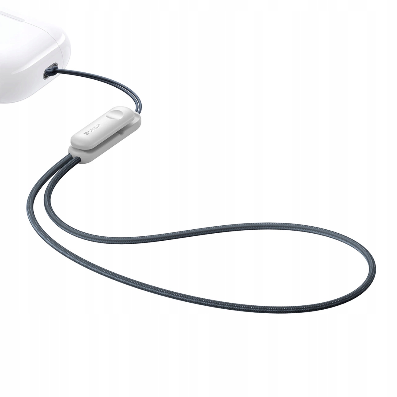 BASEUS SMYCZ DO TELEFONU / SŁUCHAWEK AIRPODS SZARA Materiał dominujący nylon