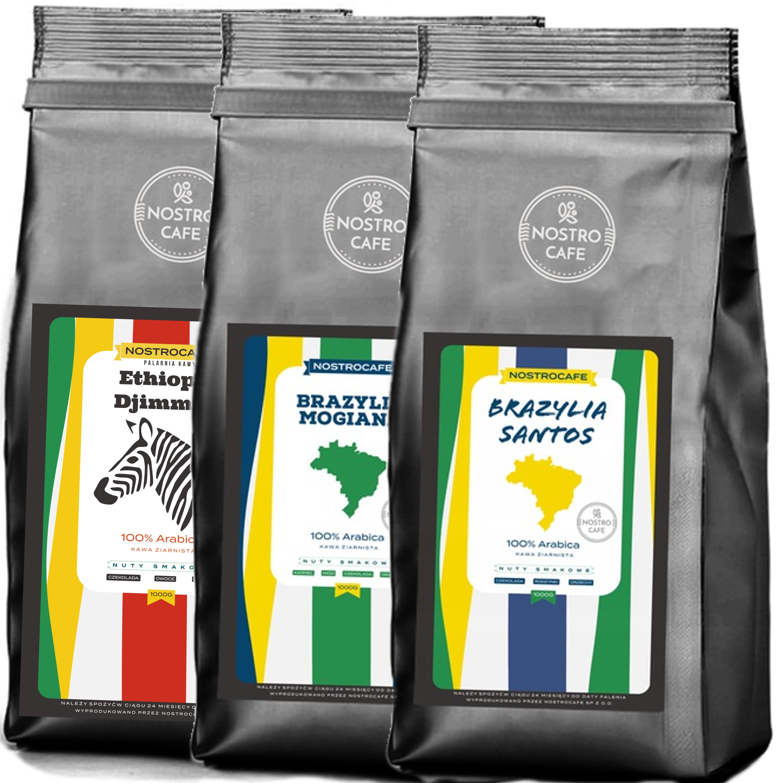 Levně Káva Zrnková 3KG Mogiana, Santos, Etiopie