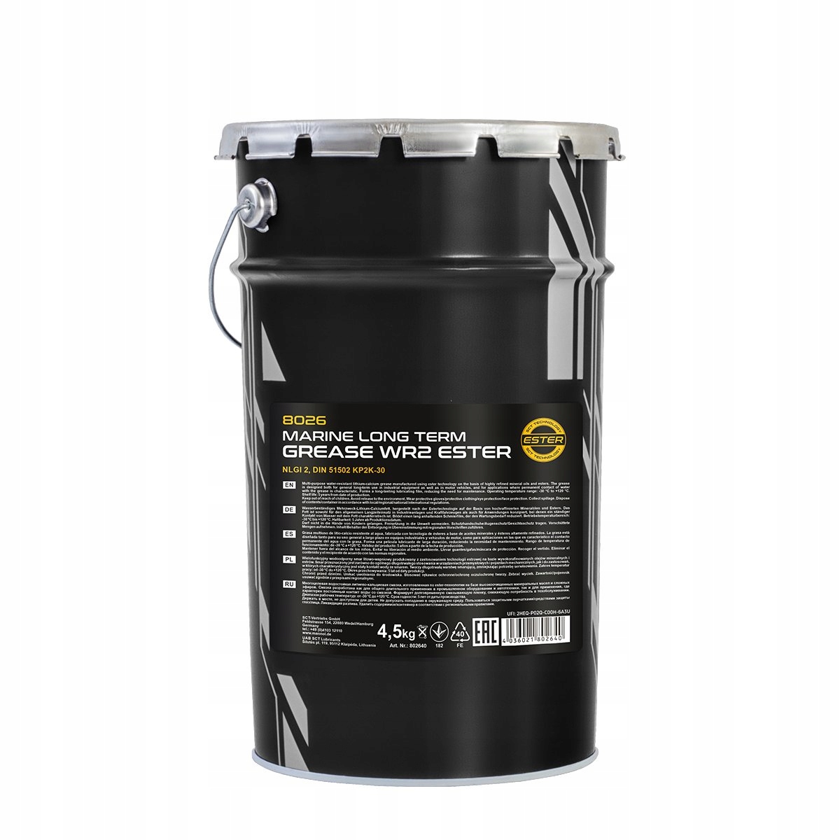 Mazivo pro ložiska 8026 Mannol WR-2 Long Term Grease Ester 4,5 kg