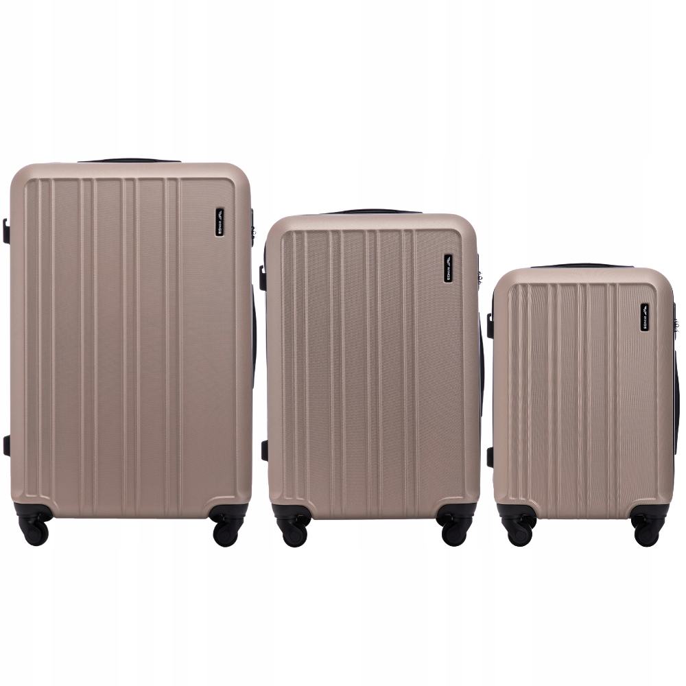 Zestaw 3 Walizek Abs Unlimited Kansas Champagne