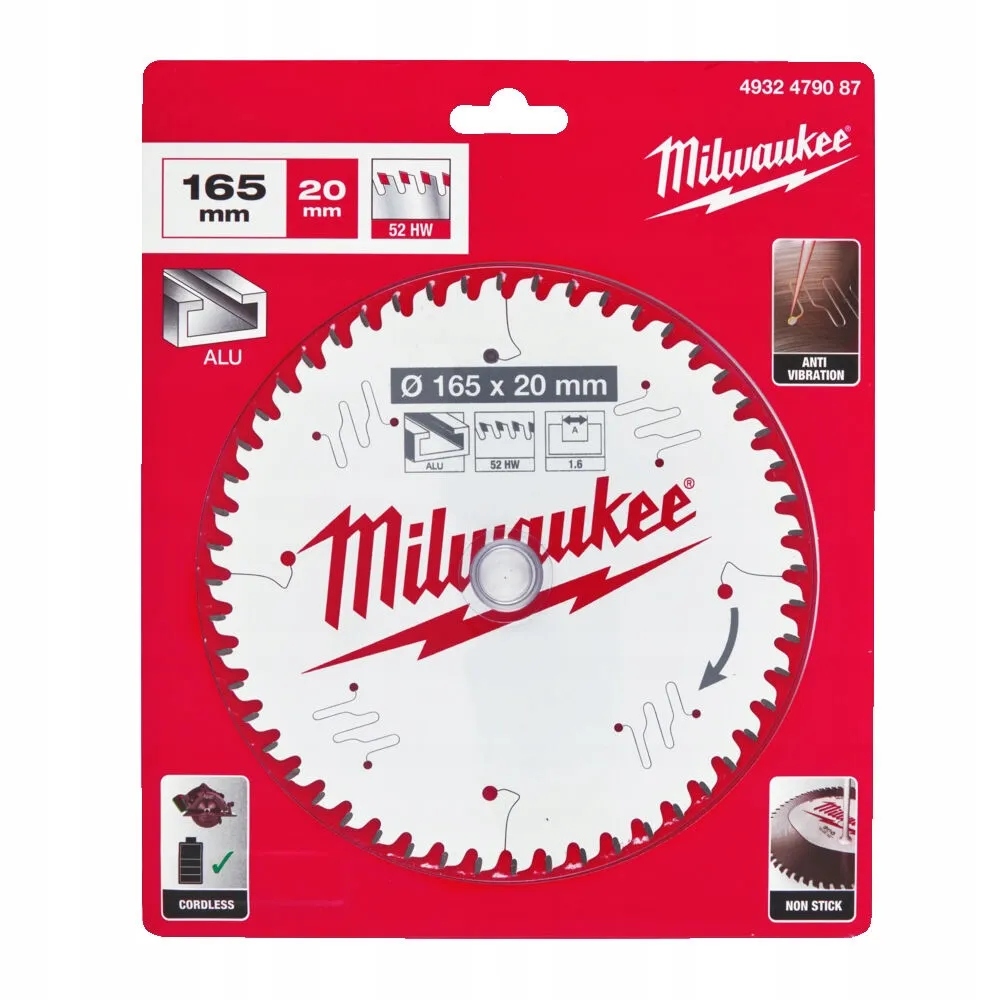 

Tarcza do drewna zagłębiarki 165 20 52z Milwaukee