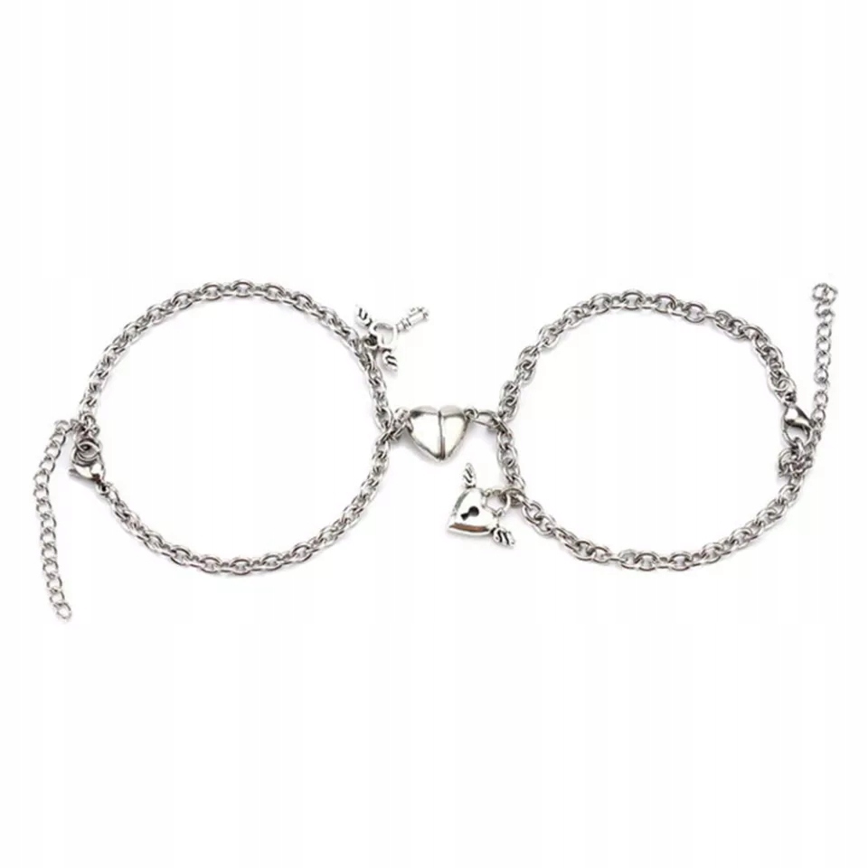 

Bransoletki magnetyczne komplet symbol Miłości par