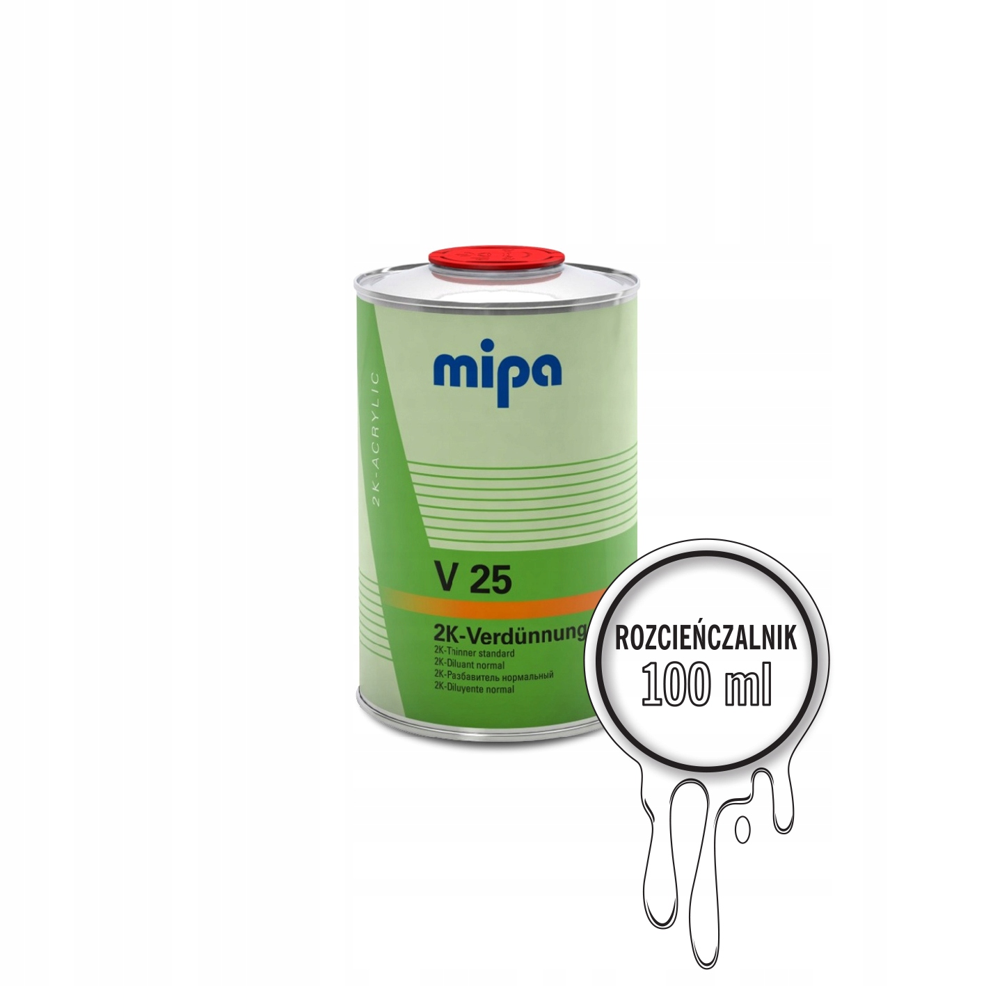 MIPA 2K Rozcieńczalnik NORMAL V25 do poliuretanu, akrylu 100 ml