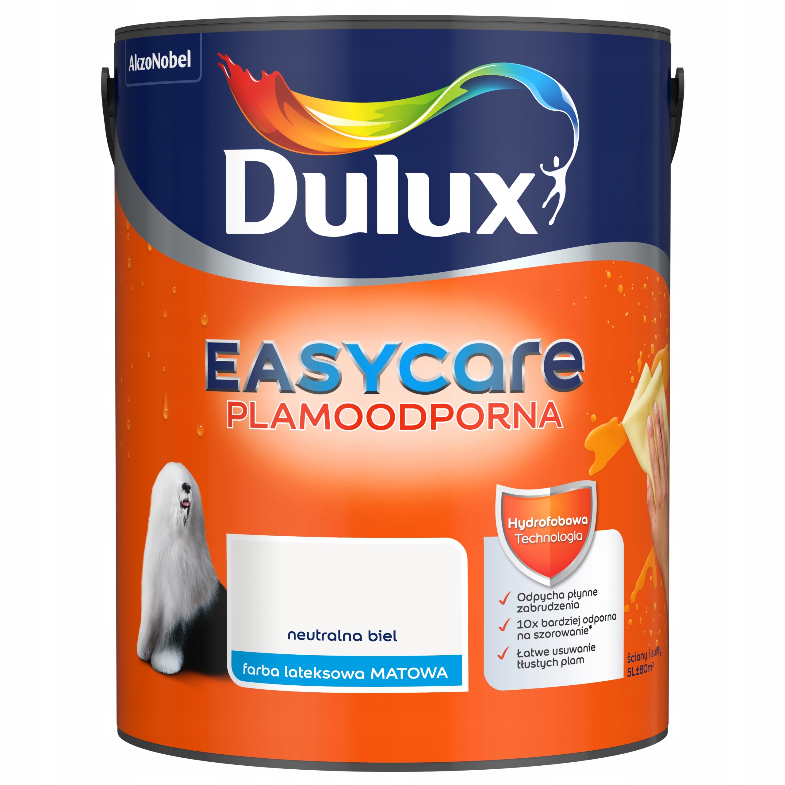 Dulux EasyCare Farba Lateksowa Neutralna Biel 5L
