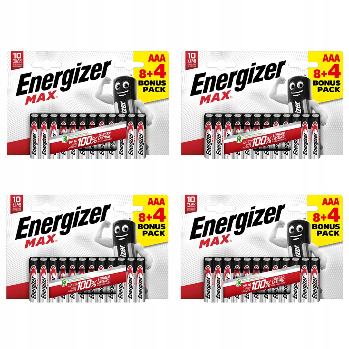 48x Energizer Max Aaa LR03 R3 E92 1,5V Bateria Alkaliczna Paluszek