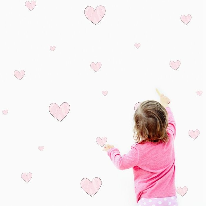 NAKLEJKI NA ŚCIANĘ ZESTAW SERDUSZKA SERCA RÓŻOWE EAN (GTIN) 5904970010050